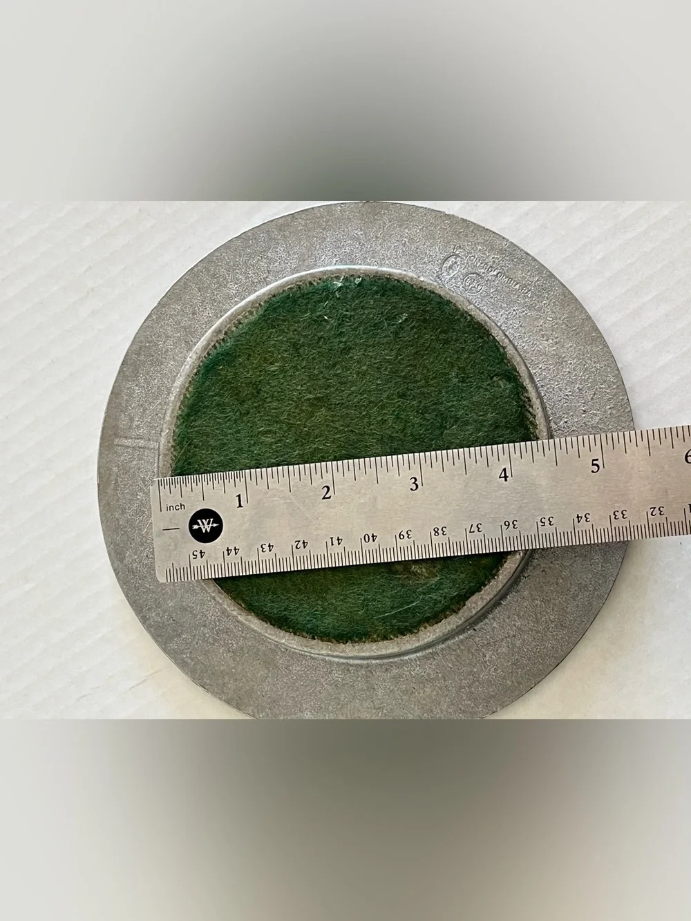 Vintage Pewter Wine Coaster A Dinner Without Wine is Like A Day Without Sunshine